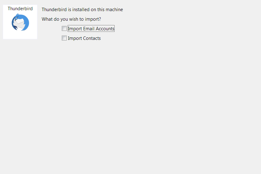 Import Thunderbird
