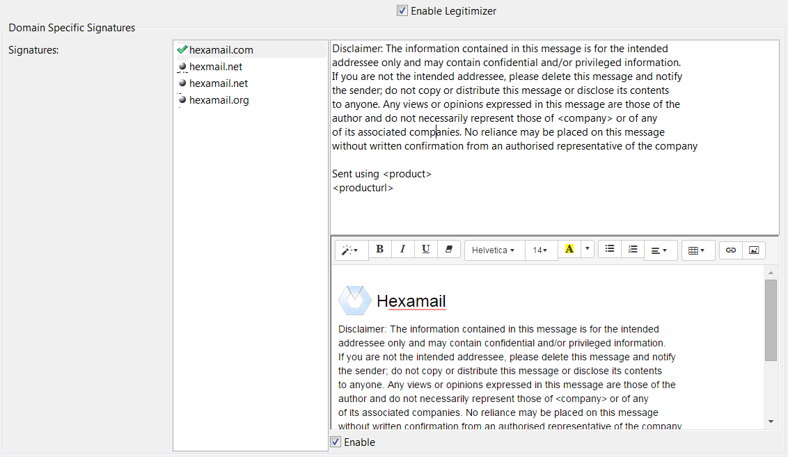 Domain Signatures