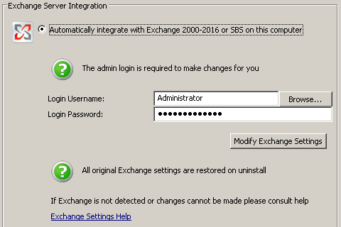 Exchange Integration