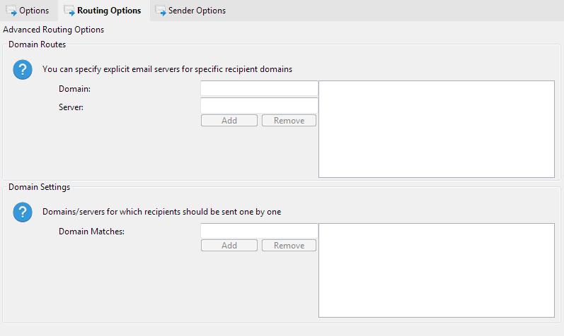 Routing Options