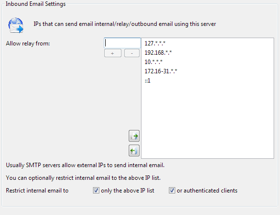 Inbound Email Settings