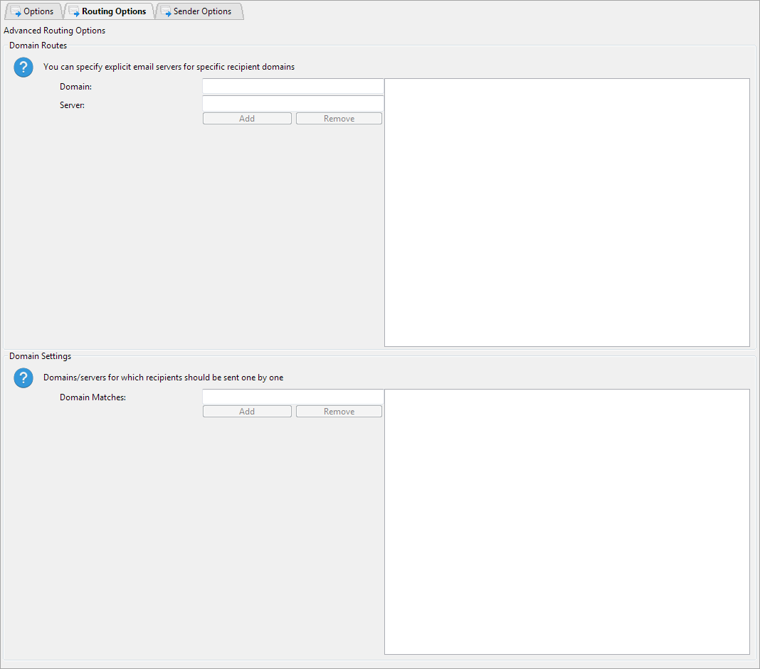 Routing Options